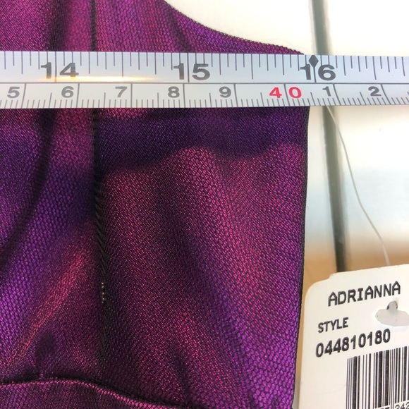 Adrianna Papell Embroidered Cocktail Prom Dress - Picture 7 of 8